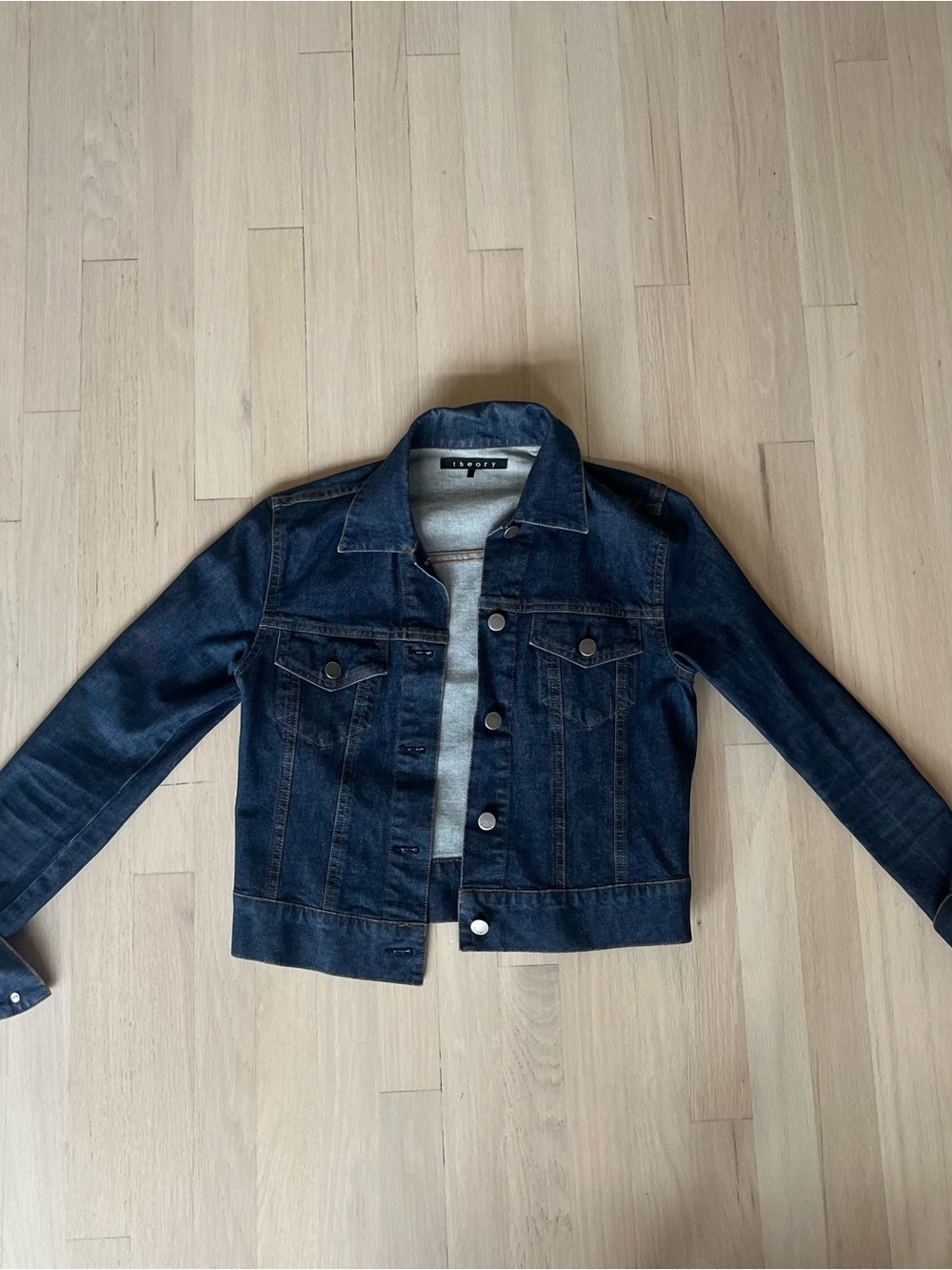 Theory Dark Blue Denim Jean Jacket - Women